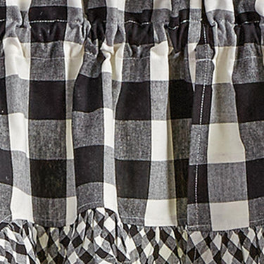 Wicklow Ruffled Swags - Black & Cream 72